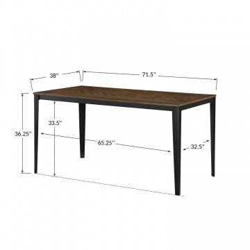 Maxwell 72" Metal Leg Tall Table Counter Height