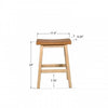 Quails Run - Almond/Wheat 24" Saddle Barstool