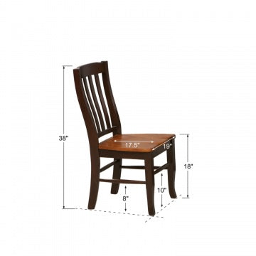 Santa Fe - Chestnut/Espresso Rake Back Side Chair