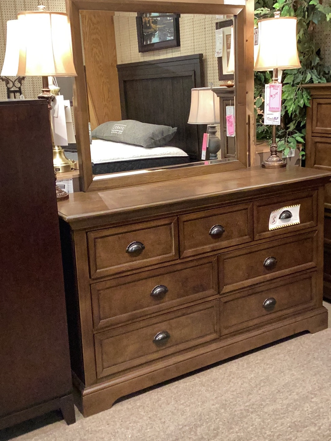 Tamarack Hazelnut 58" 7-Drawer Dresser