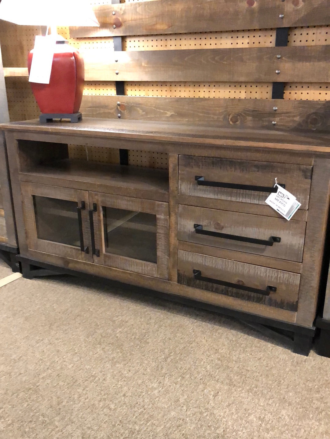 Loft Brown 3 Drawer, 2 Doors 62" TV Stand