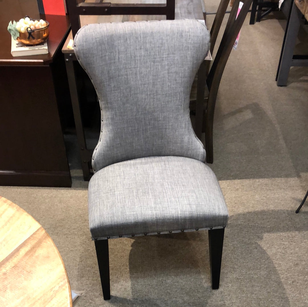 Encore Ebony Upholstered Mini Wingback Side Chair