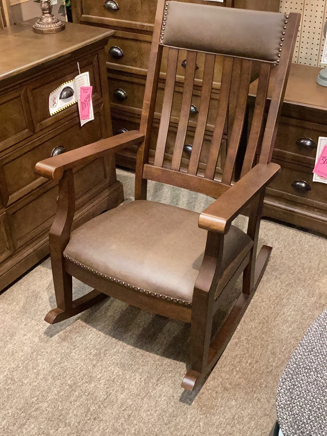 Rocking Chair with Vinyl Seat