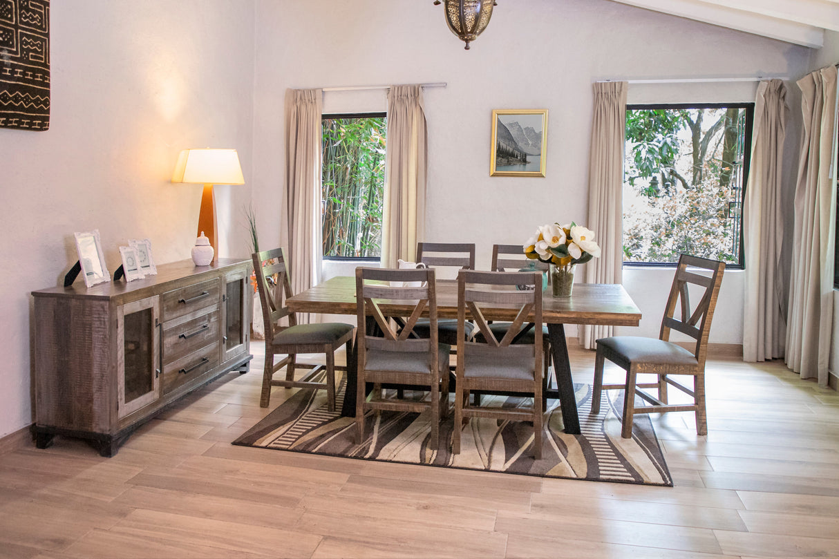 loft brown dining set