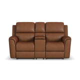 Henry leather Console Reclining Loveseat