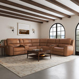 Henry Triple Power 6 PC Leather Sectional