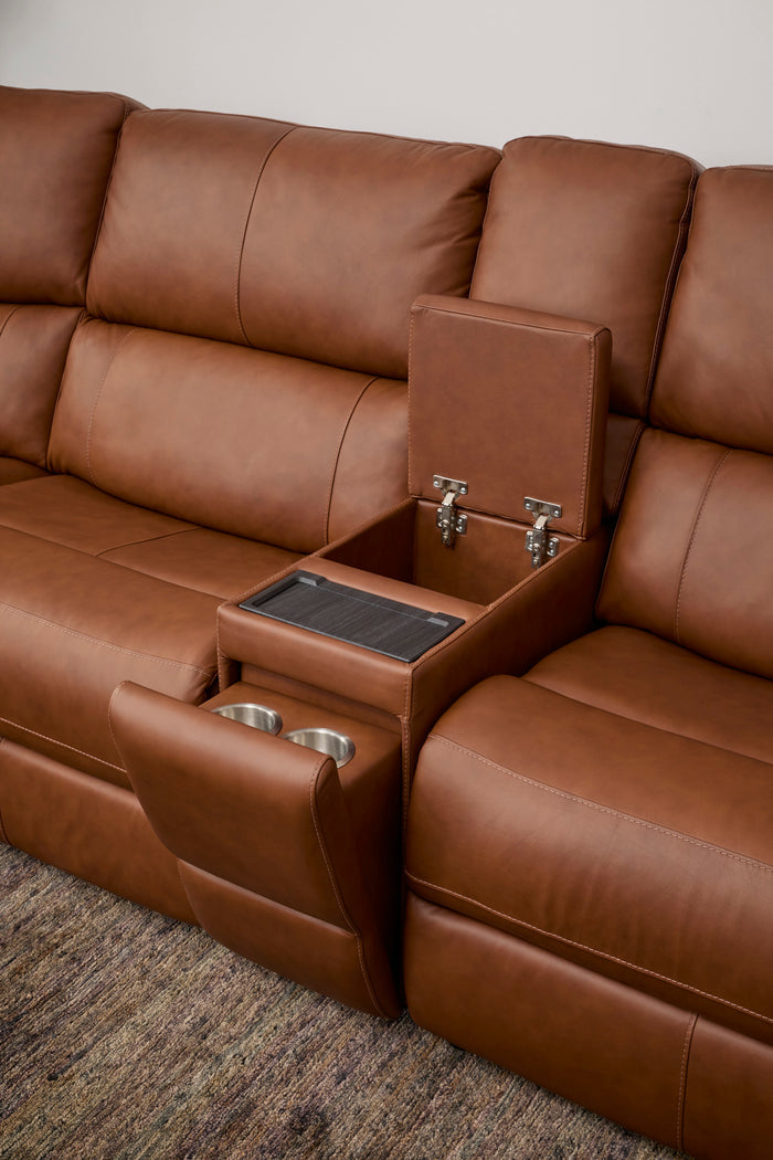 Leather 6pc Flexsteel Sectional
