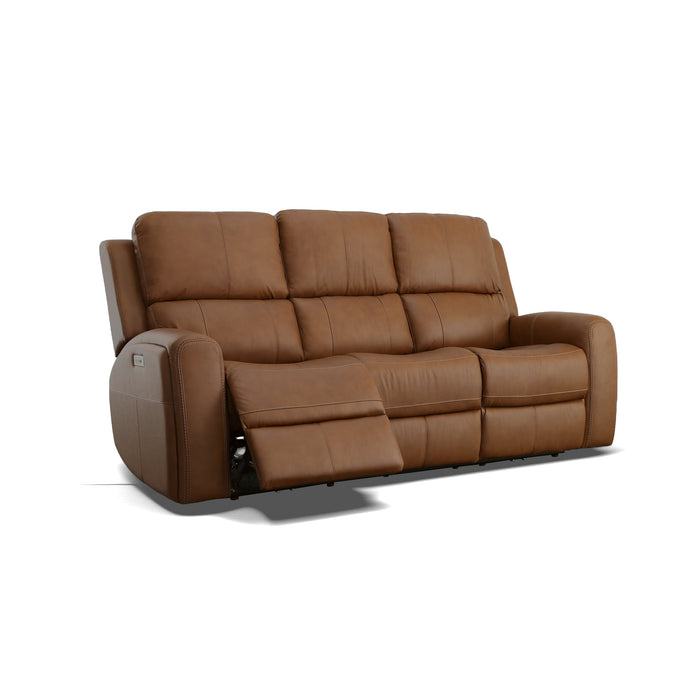Linden Leather Power Reclining Sofa ON DISPLAY IN SHOWROM