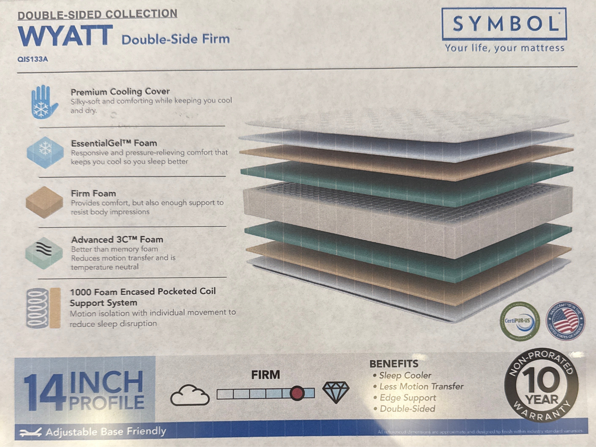 Wyatt Firm 2 Sided Flippable Mattress