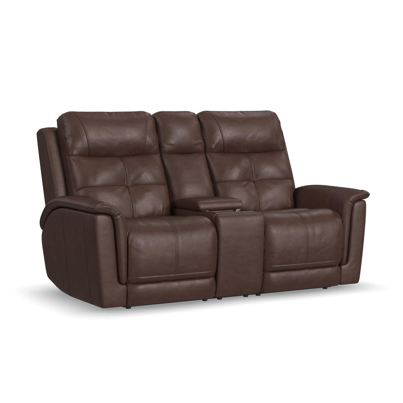 Ranger Leather 3XPower Console Reclining Loveseat