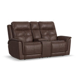 Ranger Leather 3XPower Console Reclining Loveseat