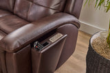 Ranger Leather 3XPower Console Reclining Loveseat