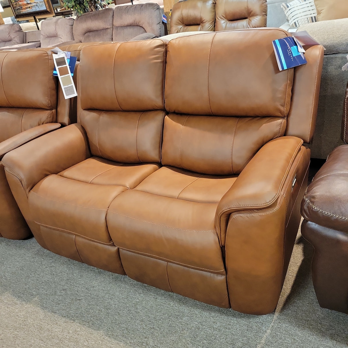Henry Triple Power Fully Loaded Reclining Loveseat ON DISPLAY IN SHOWROOM