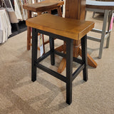 Quails Run - Almond/Ebony 24" Saddle Barstool