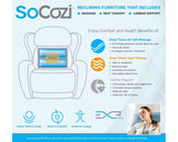 Leather Stardust Power headrest Recliner 6013-95P NL