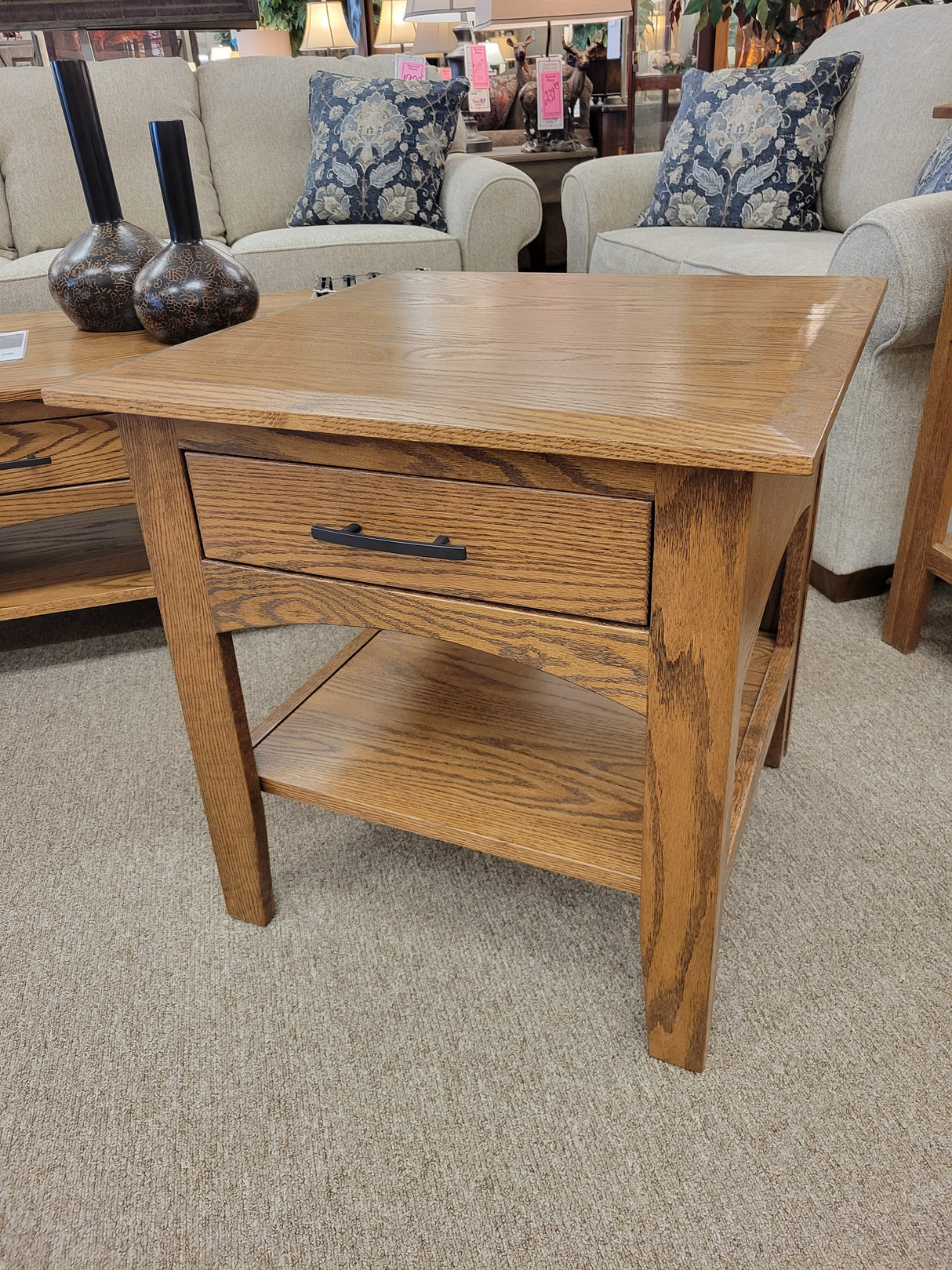 Stone Lake 1 Drawer Large End Table