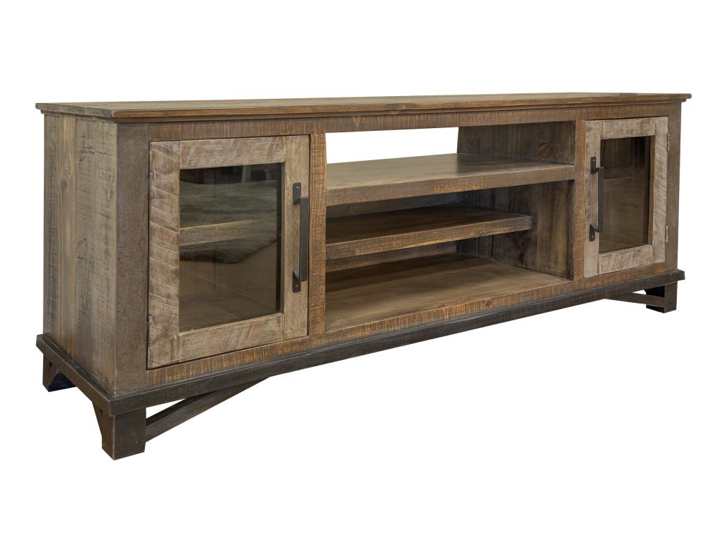 Loft Brown 68" 2 Door TV Stand for Wall Unit