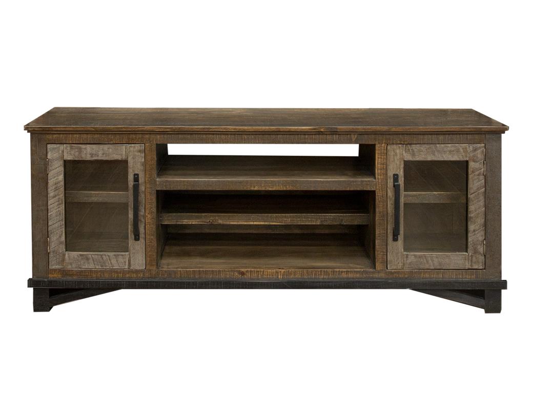 Loft Brown 68" 2 Door TV Stand for Wall Unit