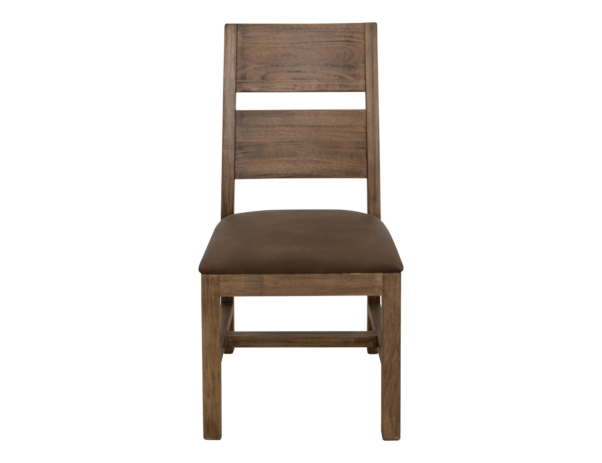 Natural Teca Upholstered Dining Chair