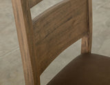 Natural Teca Upholstered Dining Chair