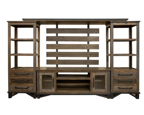Loft Brown Collection 3 Drawer Pier / Bookcase