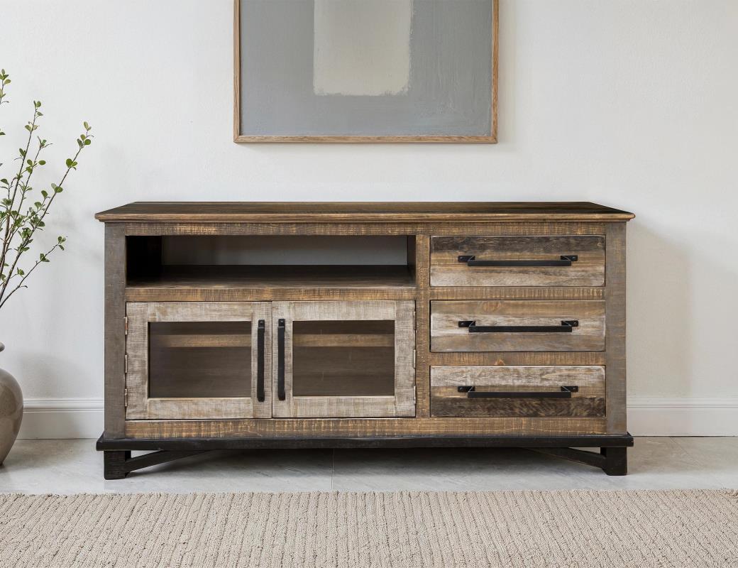 Loft Brown 3 Drawer, 2 Doors 62" TV Stand