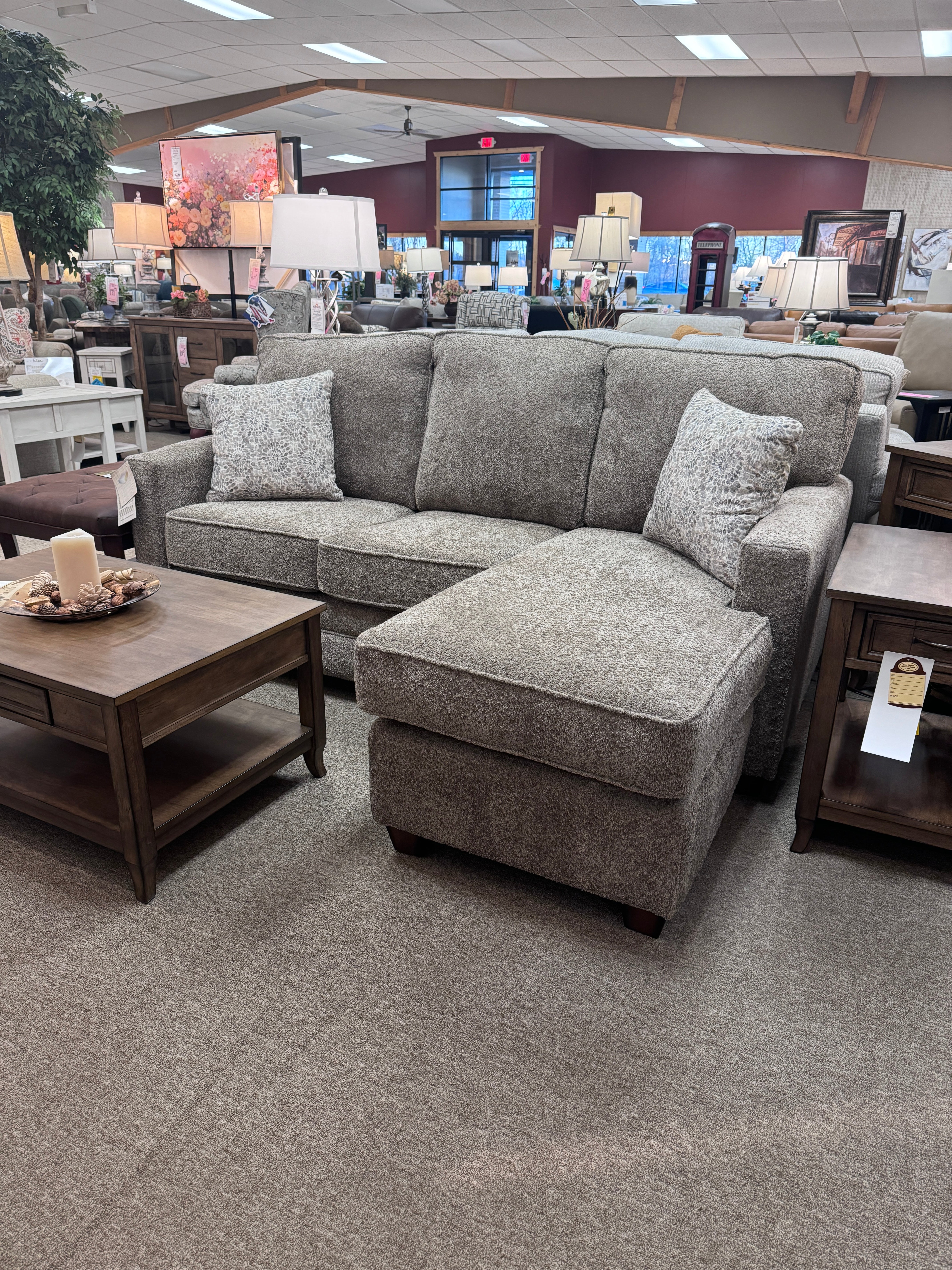 8579 Sofa lounger W/ Float Ottoman