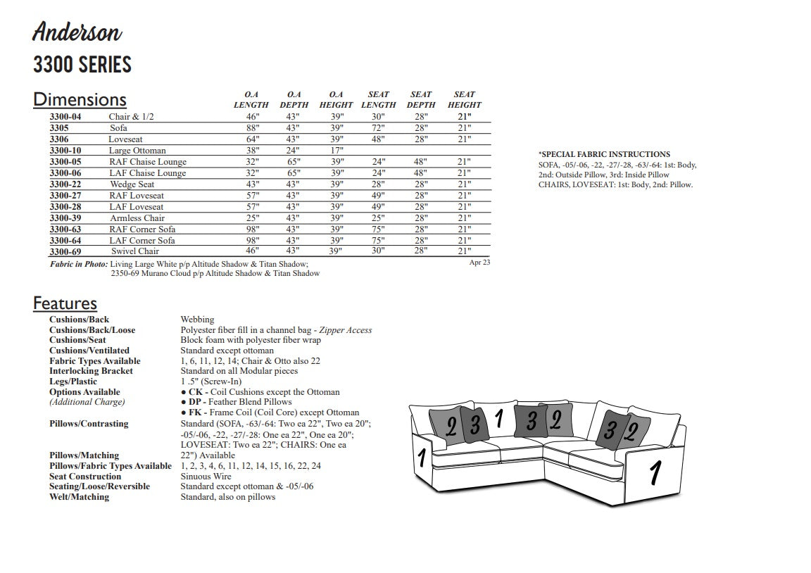 Anderson Chair 1/2 Closeout