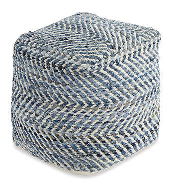 Pouf Chevron Blue