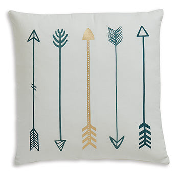 Pillow (4/CS) Gyldan White/Teal/Gold