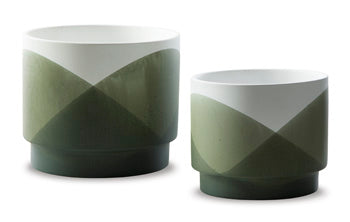 Planter Set (2/CN) Ardenridge Green/White