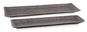 Tray Set (2/CN) Garekton Pewter Finish