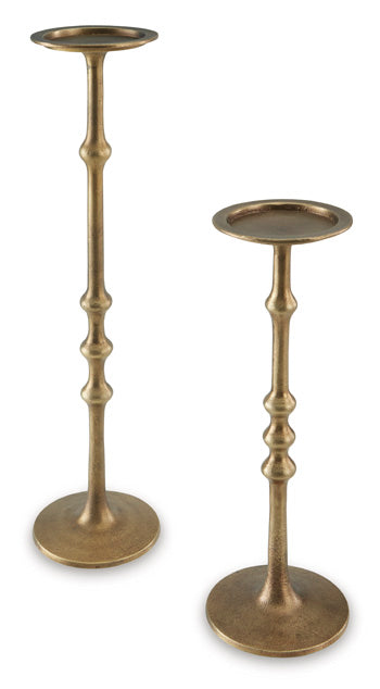 Candle Holder Set (2/CN) Larwick Antique Brass Finish