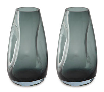 Vase (2/CS) Beamund Teal Blue