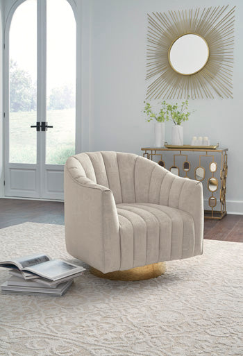 Swivel Accent Chair Penzlin Pearl