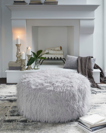 Oversized Accent Ottoman Galice Light Gray