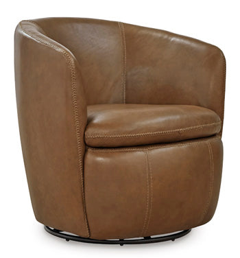 Swivel Accent Chair Kierreys Caramel