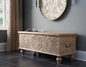 Storage Bench Fossil Ridge Beige