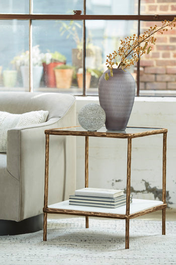 Accent Table Ryandale Antique Brass Finish