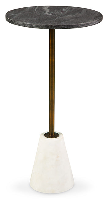 Accent Table Caramont Black/White/Gold Finish