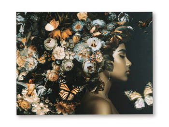 Wall Art Valfer Orange/Black/White