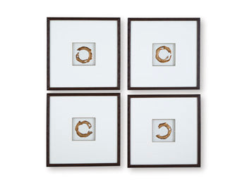 Wall Art Set (4/CN) Dallbourne White/Gold Finish