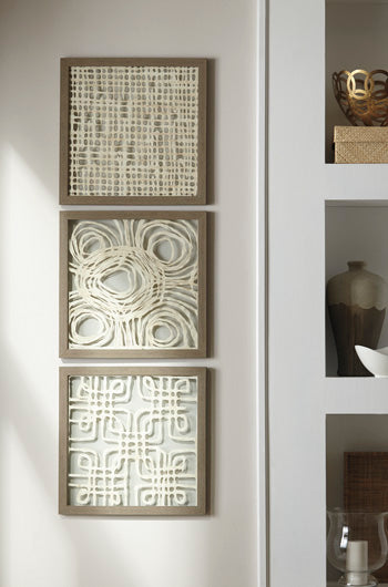 Wall Decor Set (3/CN) Odella Cream/Taupe