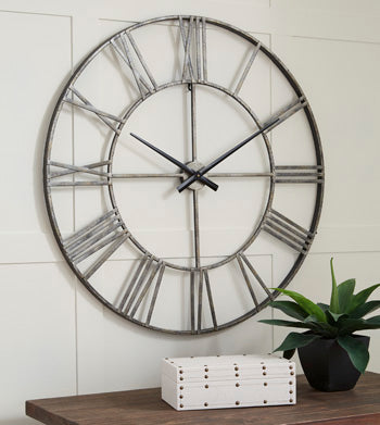 Wall Clock Paquita Antique Silver