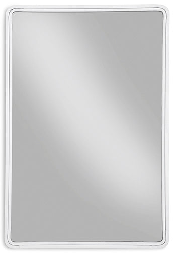 Accent Mirror Brocky White