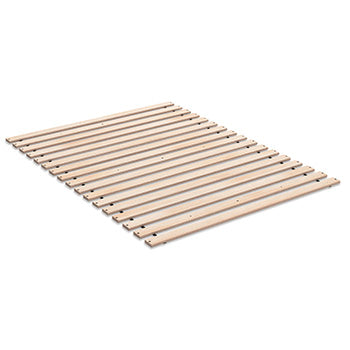 Queen Roll Slats Platform Brown