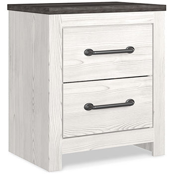 Two Drawer Night Stand Gerridan White/Gray