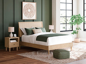 Queen Panel Footboard w/Rails Cielden Tan