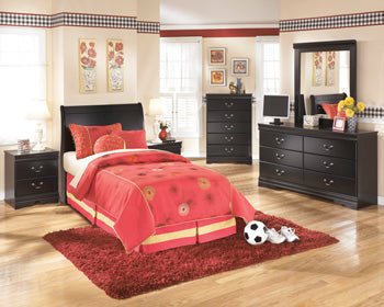 Twin Sleigh Headboard Huey Vineyard Black