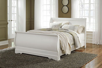 Queen Sleigh Footboard Anarasia White